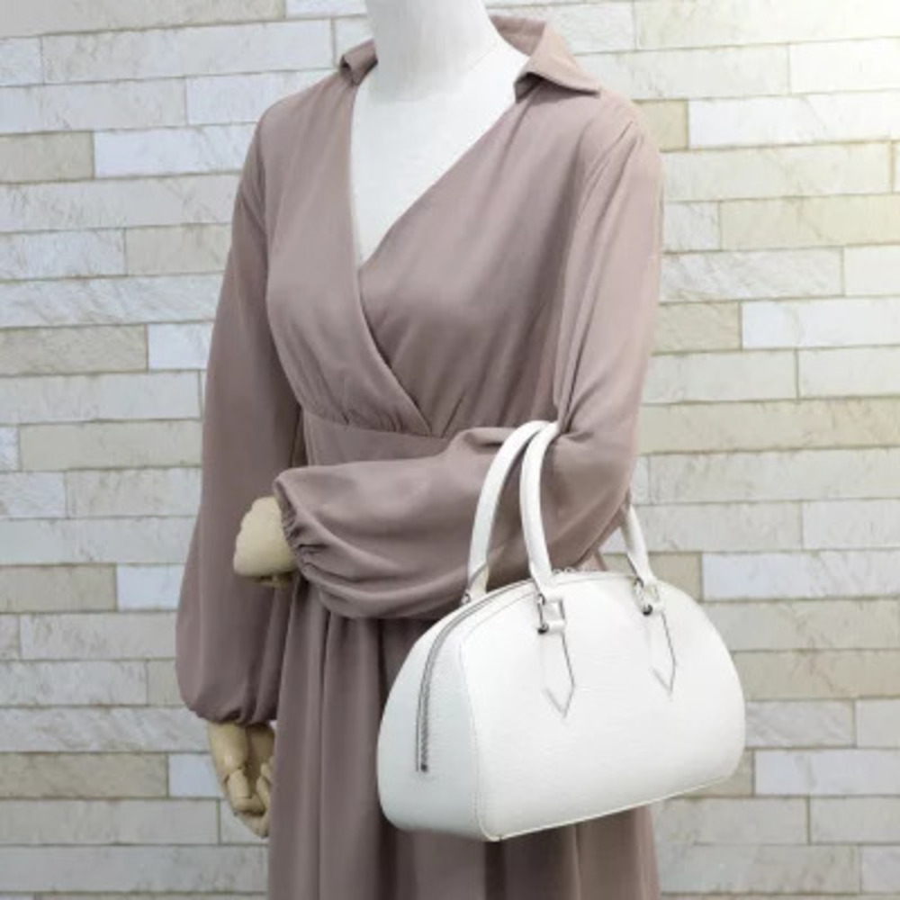 Louis Vuitton Jasmine Leather White Epi Handbag